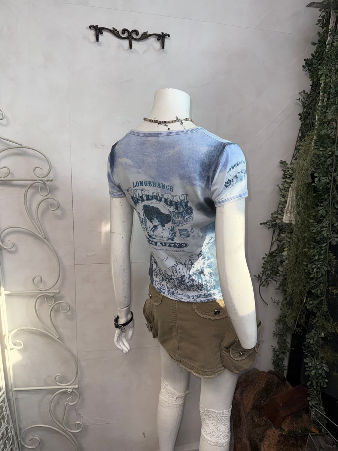 Mute blue vintage graphic half t  상품이미지6