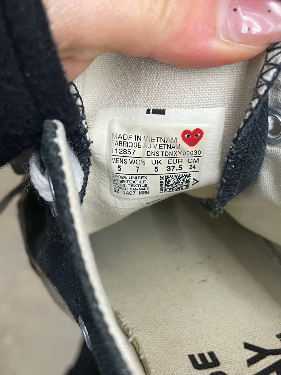 컨버스 꼼데가르송 척 70 로우 스니커즈 240 상품이미지7