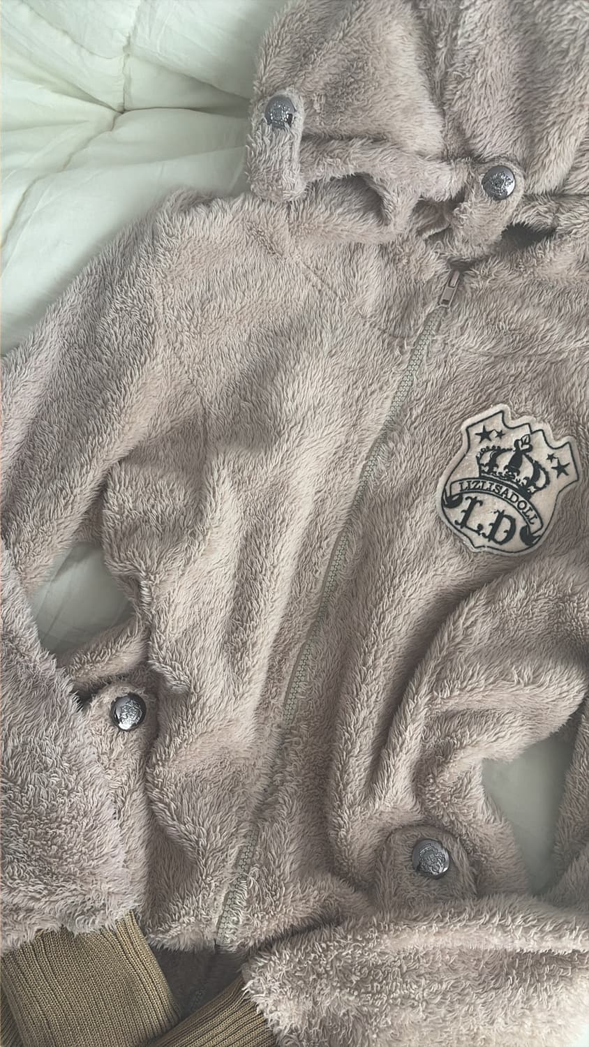 리즈리사돌 퍼 후드 일본빈티지 고전 대장 라떼갸루 y2k 상품이미지2