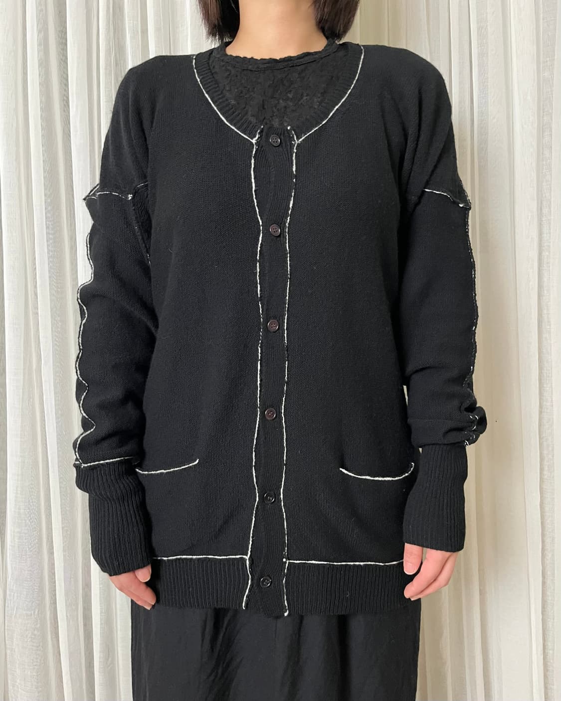 요지야마모토 기모노 스티치 가디건 yohji yamamoto Y’s 상품이미지6