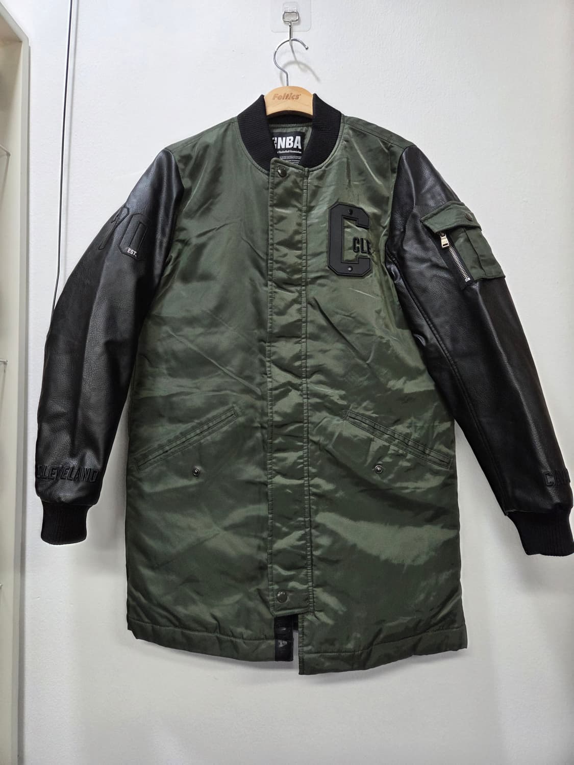 NBA 클리블랜드 카키색 롱 다운패딩 S 상품이미지1