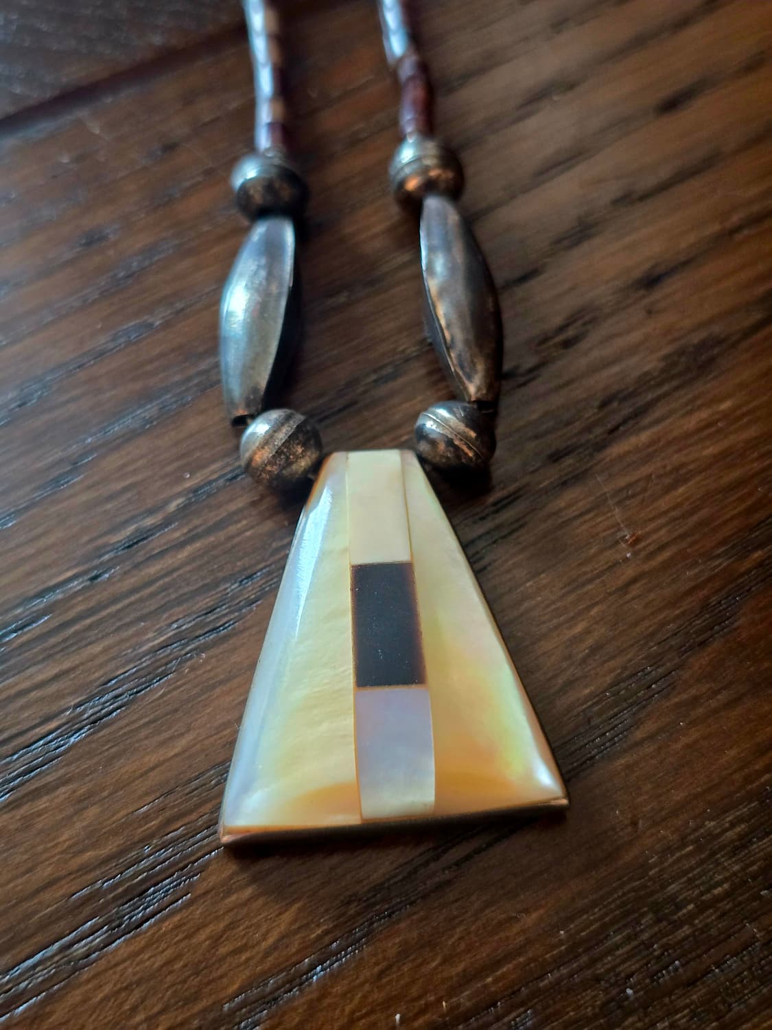 🇺🇸네이티브 아메리칸 실버 자개 은 목걸이 상품이미지7