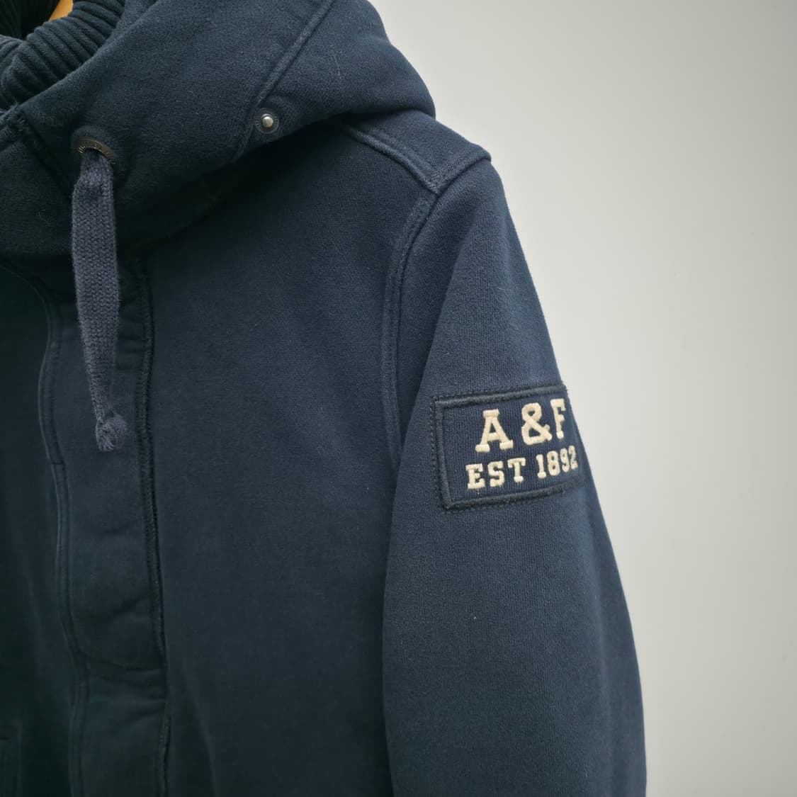 [M] 아베크롬비 네이비 후드 더블 집업 자켓 y2k 상품이미지5