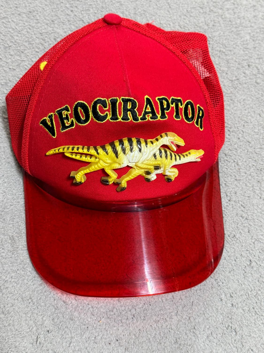 Usa 빈티지 트러커 레드 매쉬볼캡 투명캡 VEOCIRAPTOR 상품이미지1