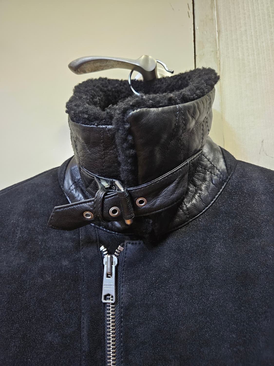 95 M) 올세인츠 Allsaints 데클리 리얼 양가죽 누벅 무스탕 상품이미지3