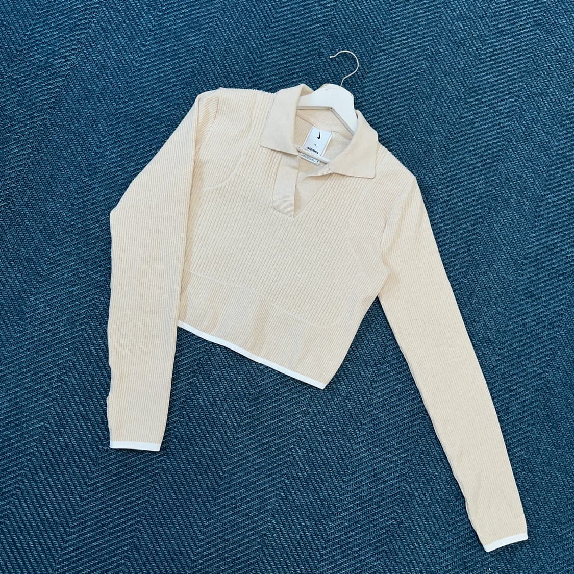 [여성XL] 자크뮈스 X 나이키 롱 슬리브 립드 폴로 상품이미지1