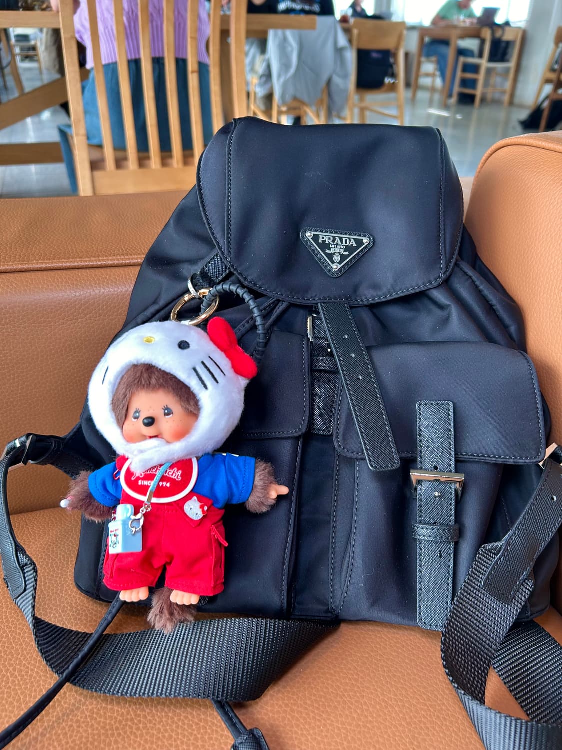 (88)♥️정품몬치치커스텀키링키티무드🍼🐒레드멜빵바지 상품이미지5