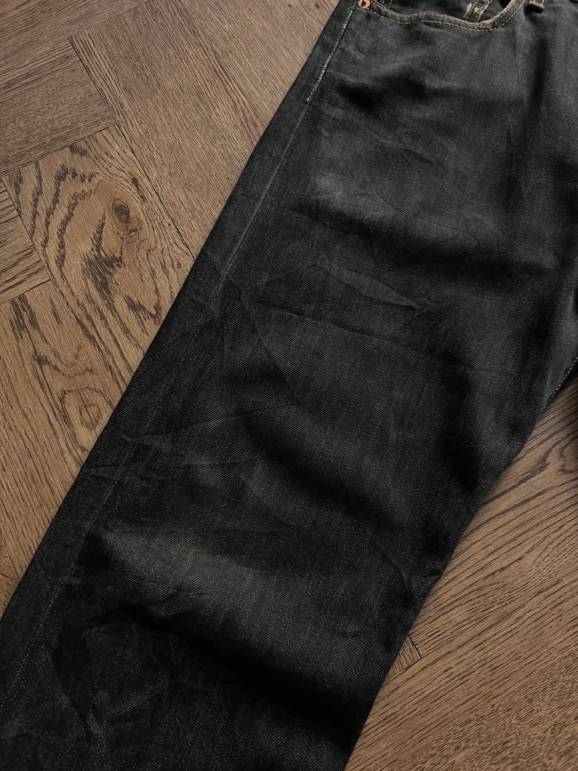 [32]00's 리바이스 501 스트레이트 흑청 데님 팬츠 상품이미지3