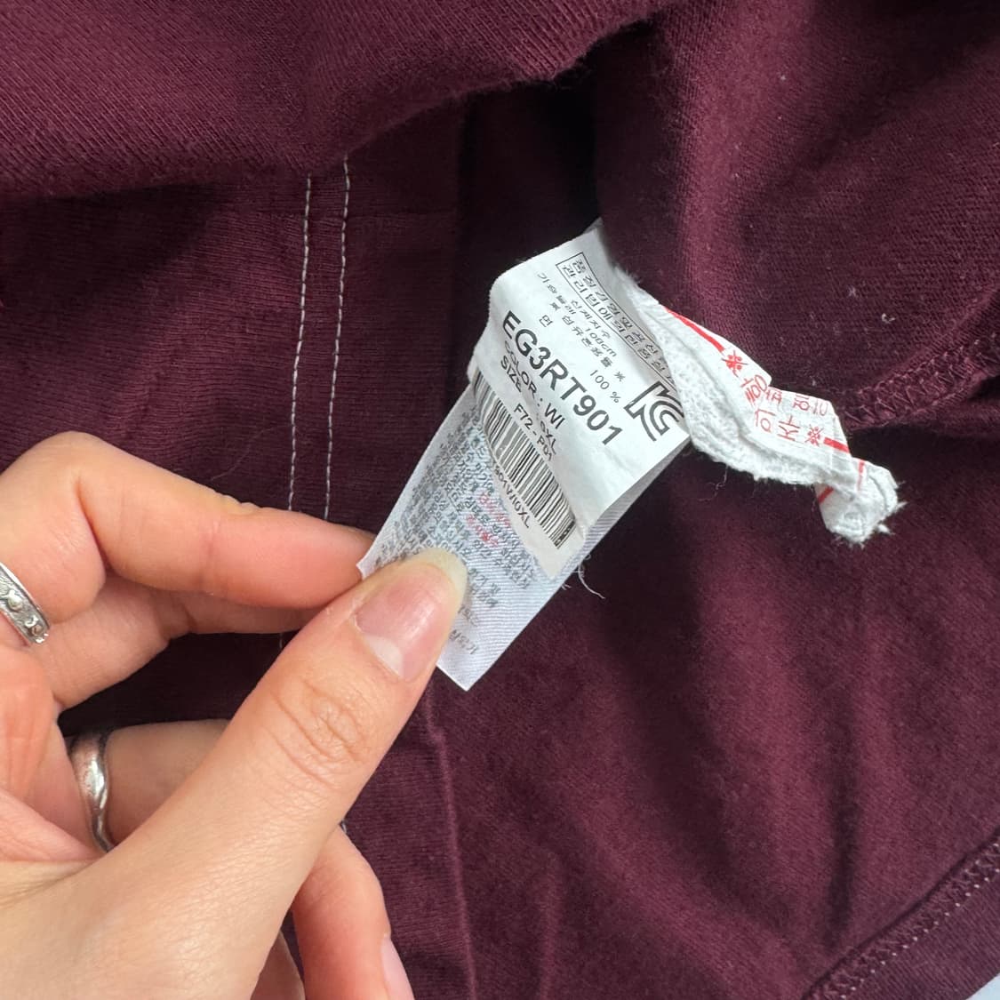 Evisu 에비수 버건디 백 프린팅 롱슬리브 상품이미지7