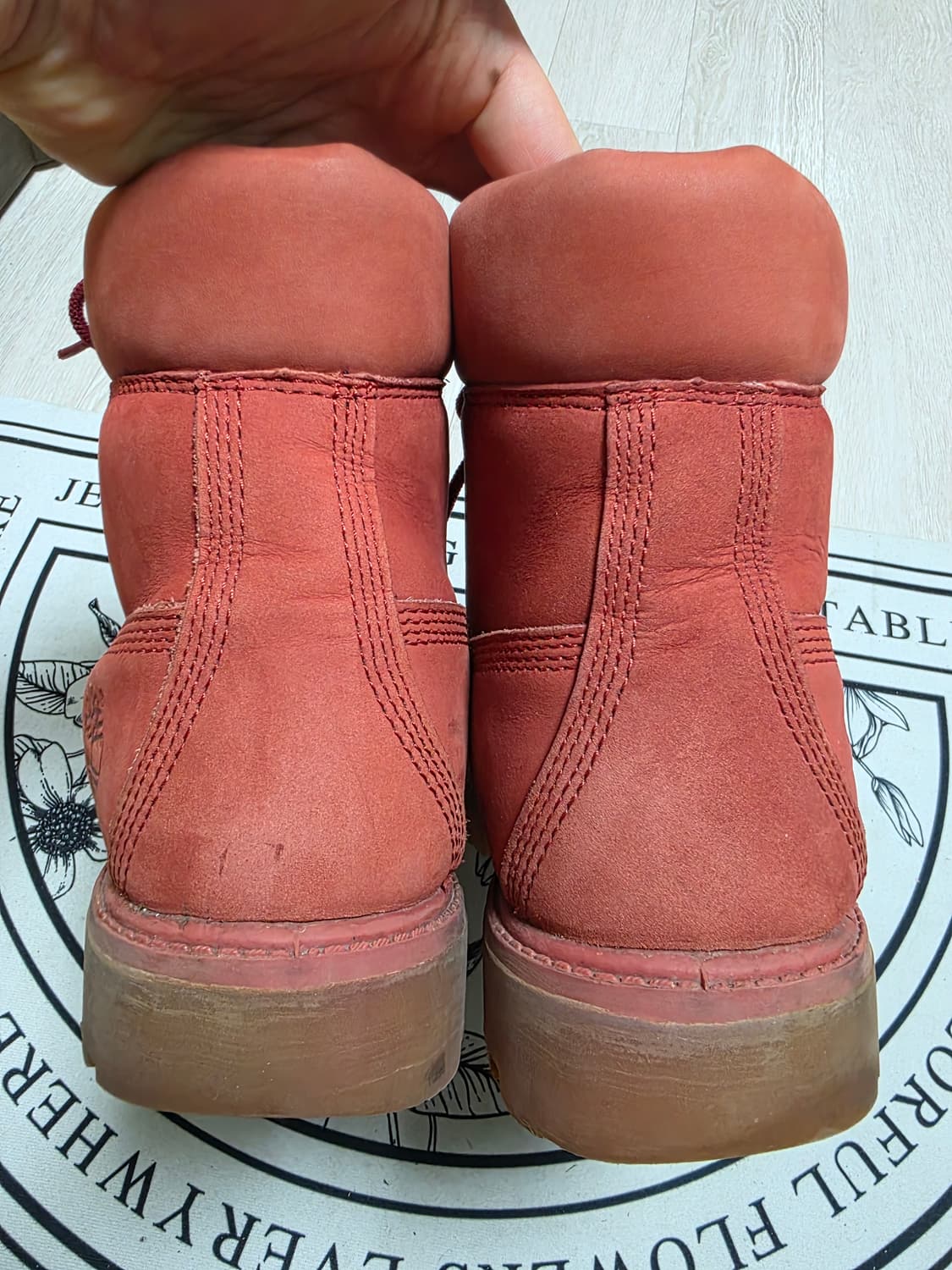 [255~260]팀버랜드 6인치 워터프루프 레드 부츠 상품이미지5