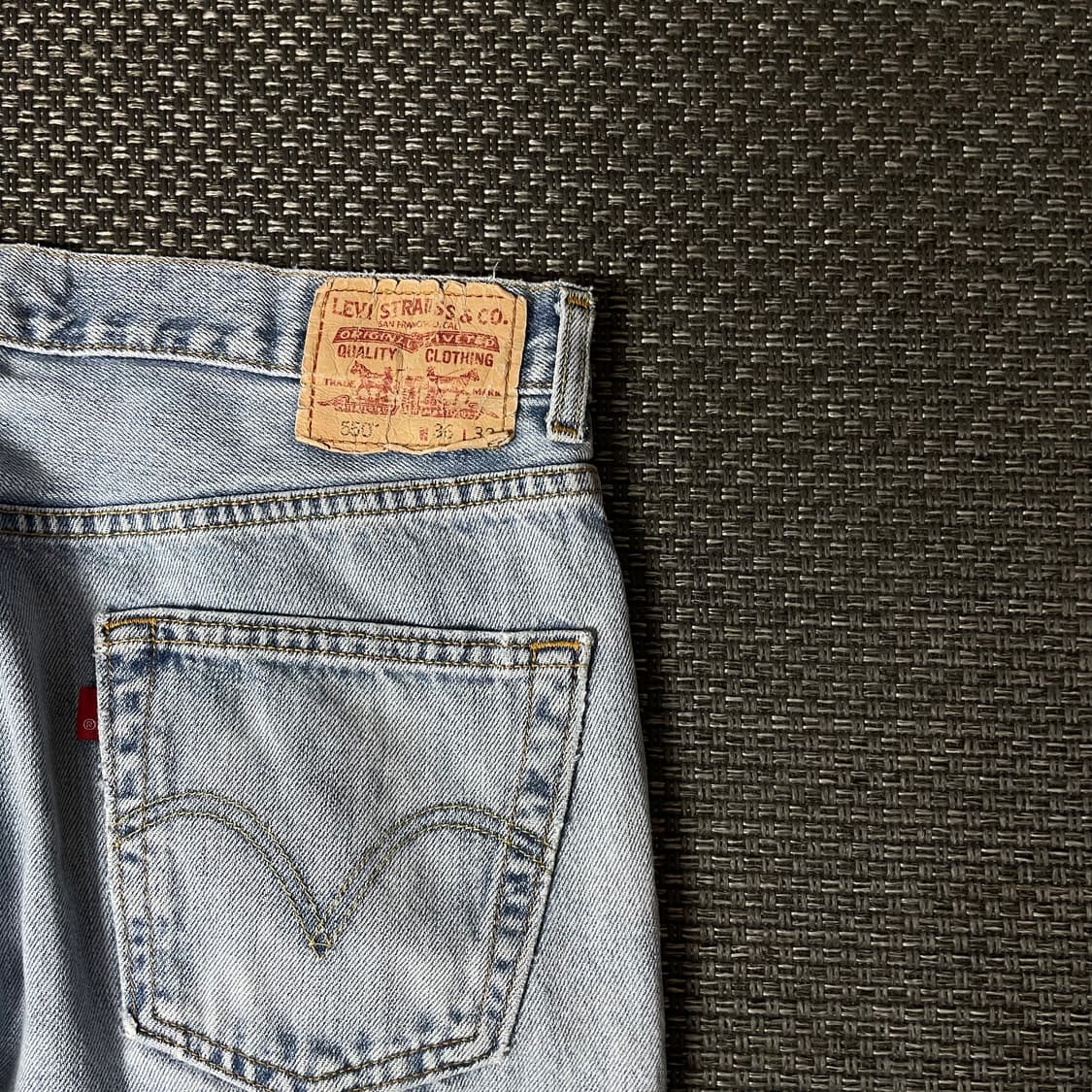 (36) 리바이스 550 36X32 연청 데님 팬츠 릴렉스드핏 상품이미지8