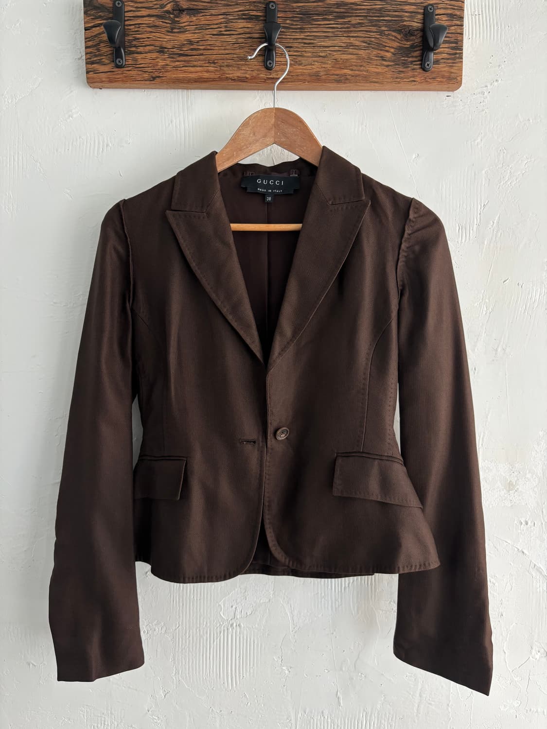 Gucci 구찌 브라운 컬러 원버튼 블레이저  상품이미지5