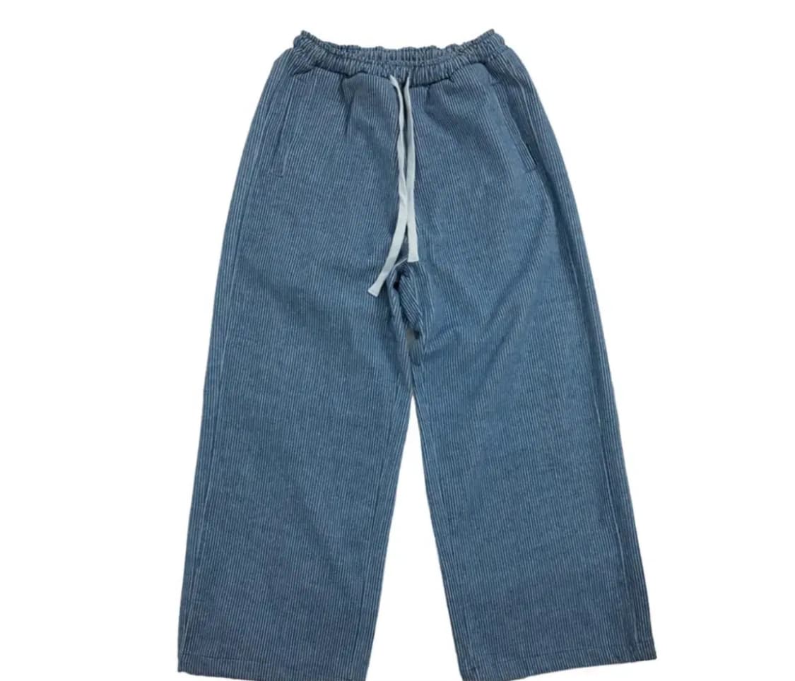 1,2 ) 논노드 파자마 데님 팬츠 블루 상품이미지1