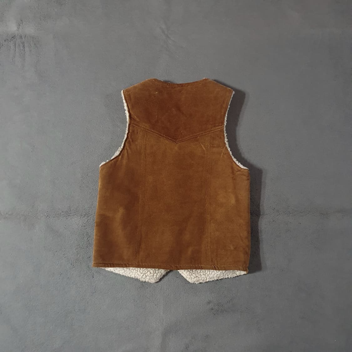 70s Marla 아메리칸 웨스턴 스웨이드 셰르파 랜쳐 베스트 38 S 상품이미지2