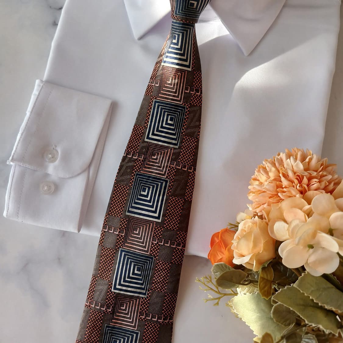 앙드레 게키에르 실크 모자이크 넥타이 9.5cm A+등급 A19218
 상품이미지4