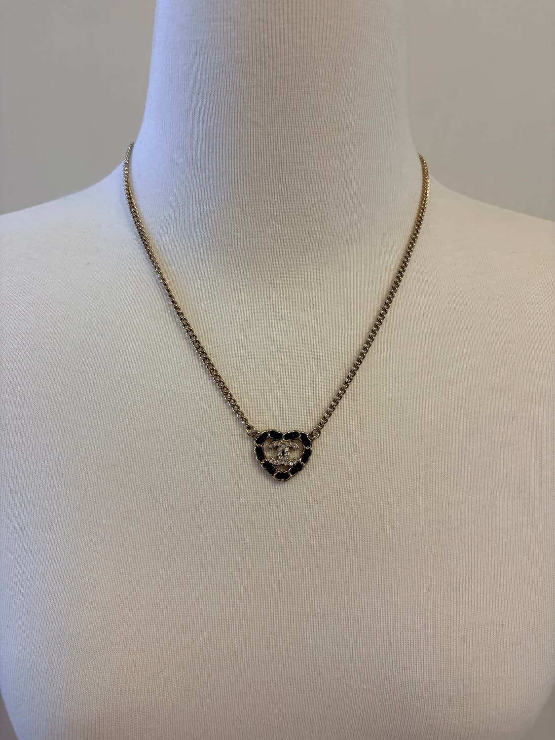샤넬 가죽체인하트 체인목걸이 업사이클링 상품이미지8