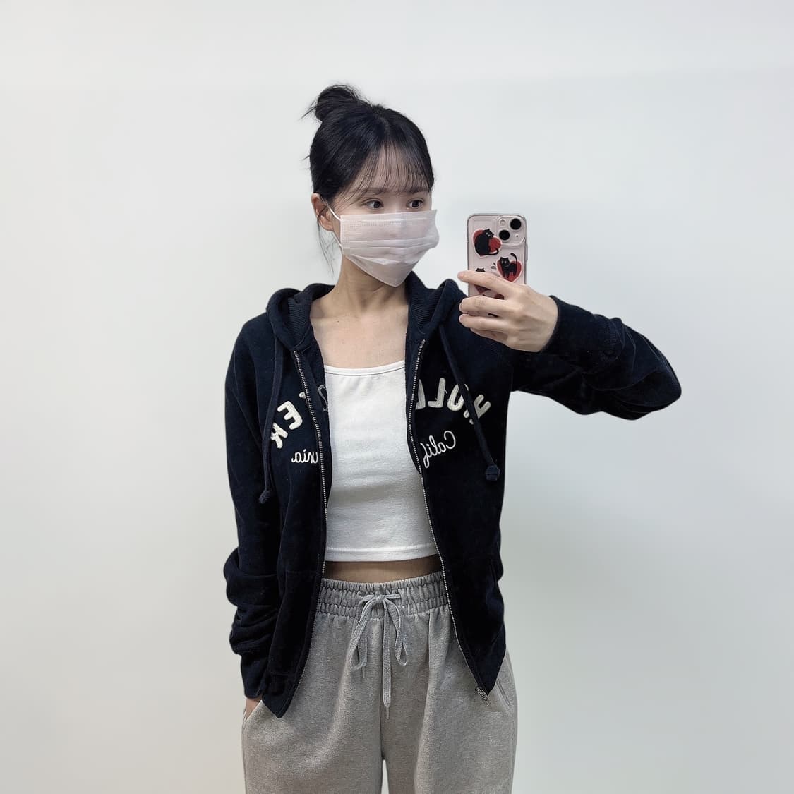 홀리스터 아치 로고 후드집업 네이비 상품이미지1