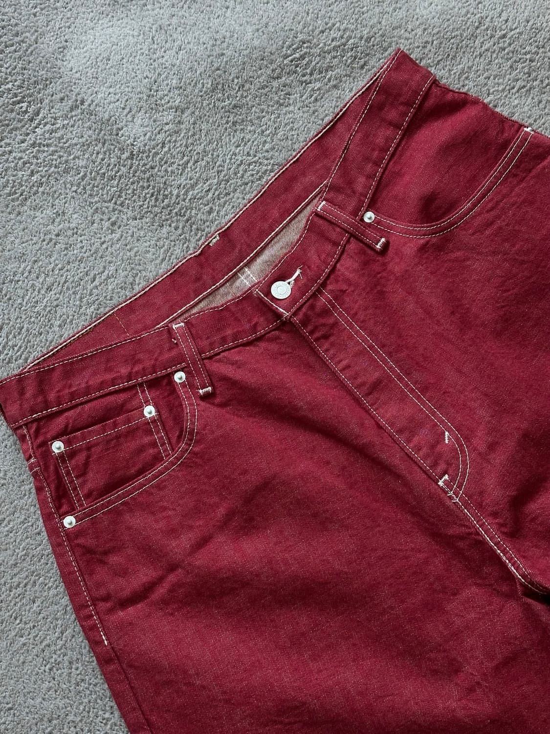 리바이스 569 버뮤다 데님팬츠 딥레드 반바지 상품이미지3