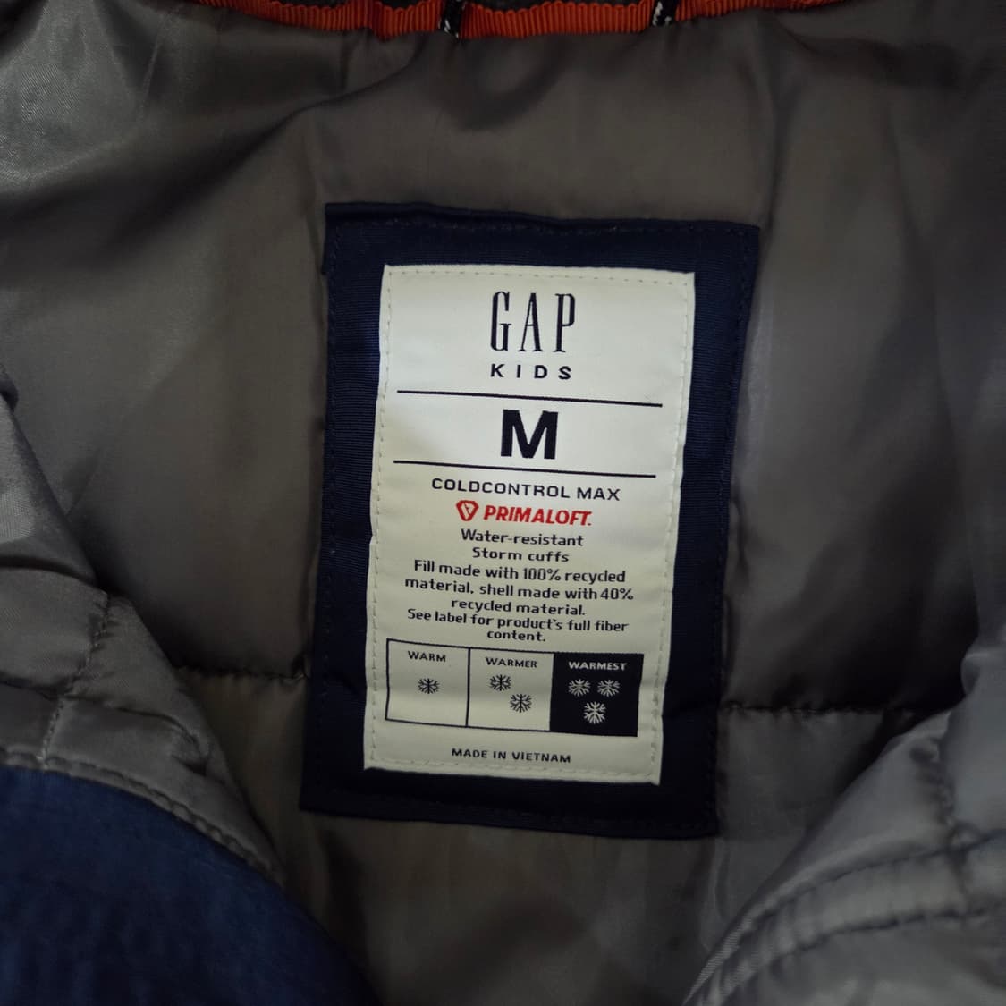 갭 키즈 야상패딩 블루 M 상품이미지4
