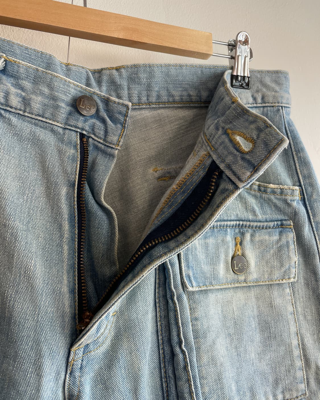 엔헐리우드 X 리 부쉬 포켓 플레어 데님 팬츠 (33inch) 상품이미지3