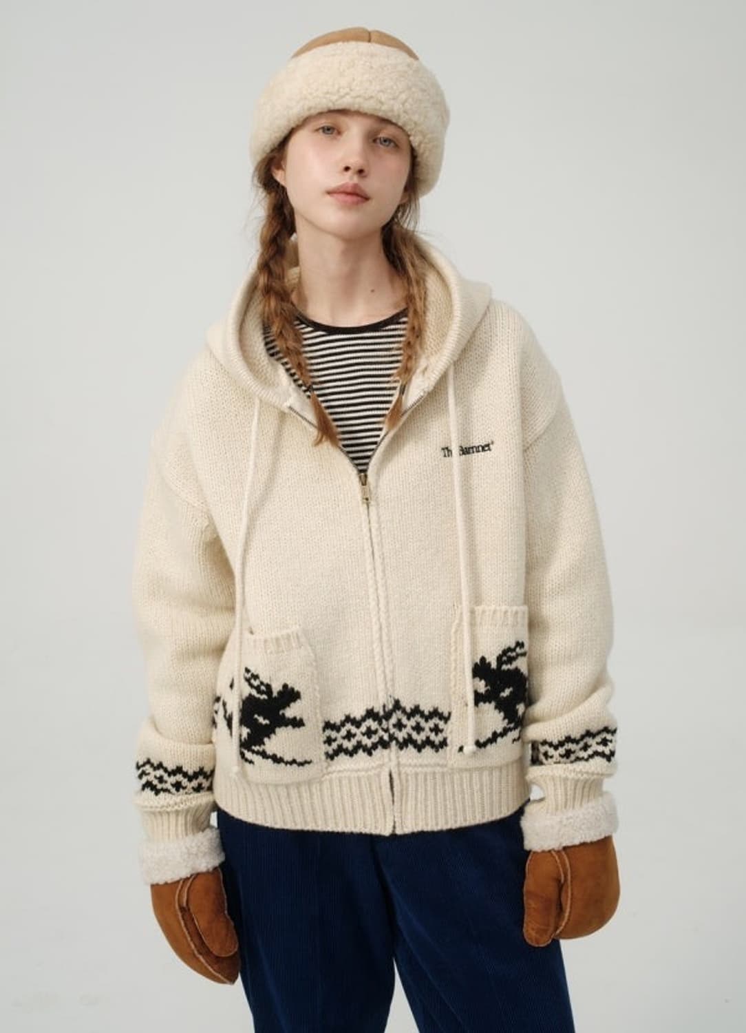 더바넷 모노 스키 니트집업 Mono ski Zip-Up Knit 상품이미지1