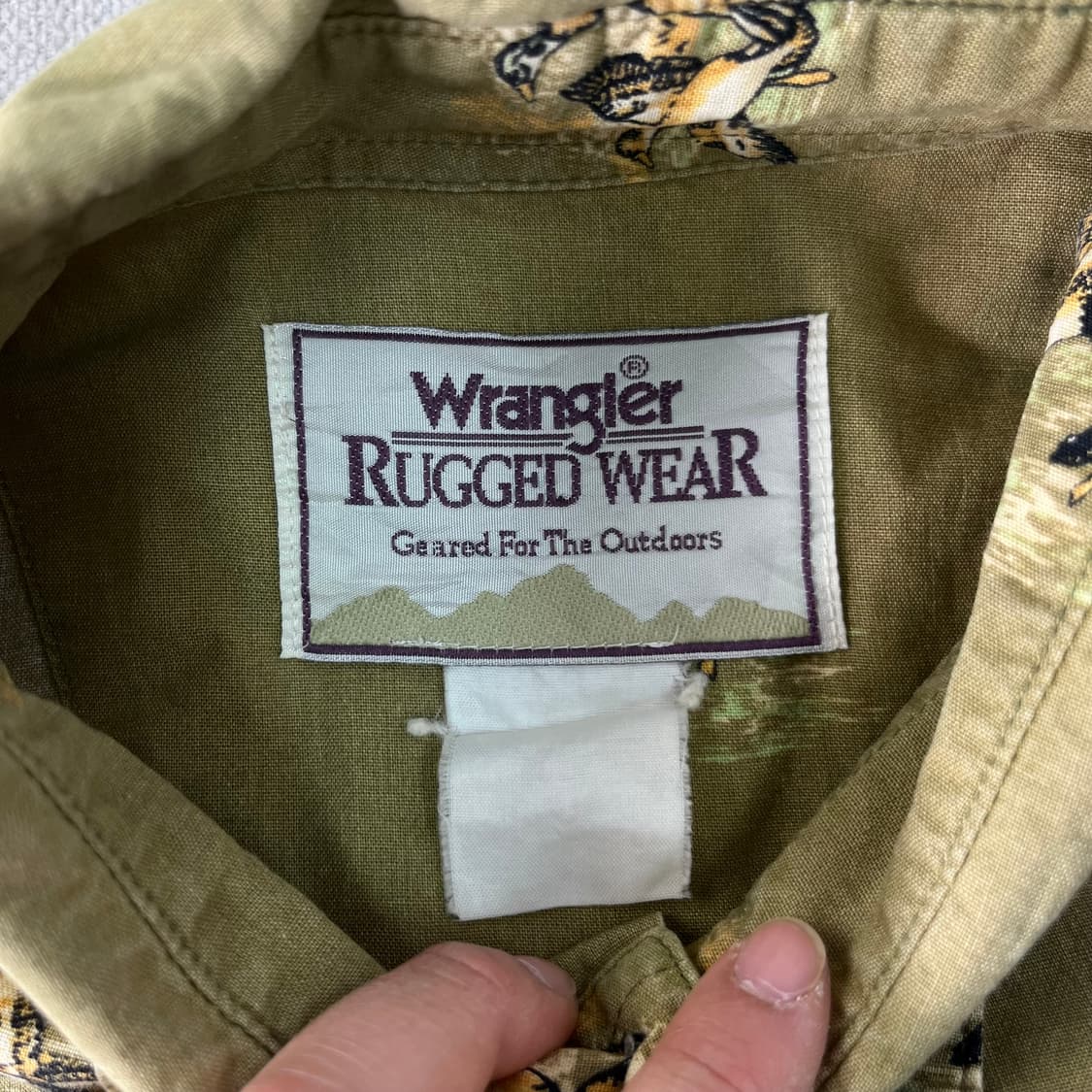 105 90s 랭글러 천둥오리 패턴 코튼 셔츠 상품이미지4