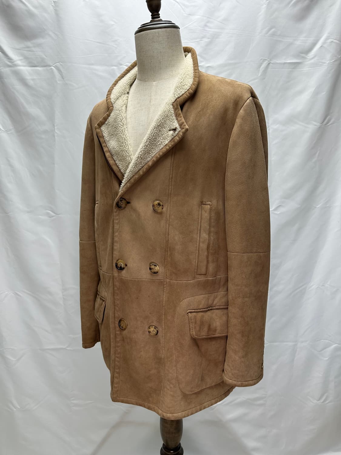 브루넬로쿠치넬리 더블 브레스티드 시어링 무스탕 XL 판매 상품이미지6