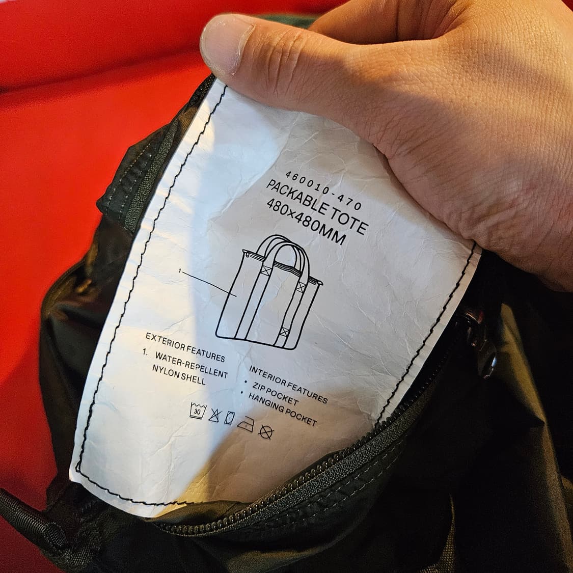 아르켓(ARKET) Packable Tote bag 48 x 48  상품이미지7