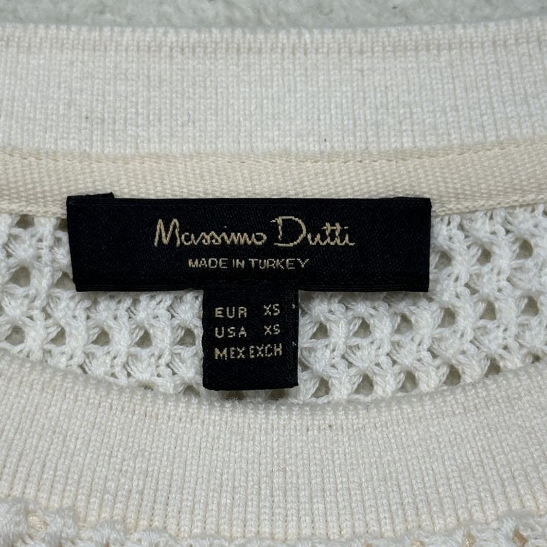 MASSIMO DUTTI 펀칭 니트 슬리스리스 탑 XS 상품이미지5