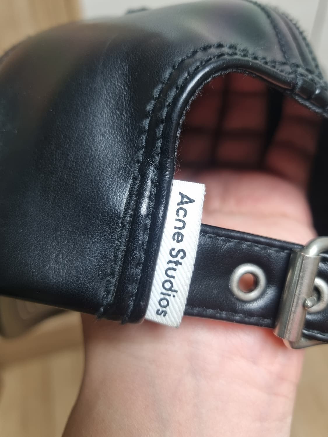 아크네스튜디오 레더 볼캡 블랙 상품이미지7