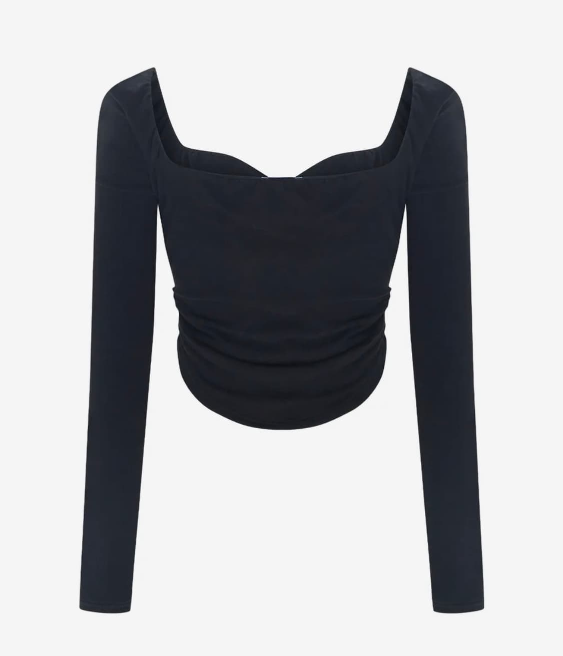 플리즈노팔로우 미스티 셔링 롱슬리브탑 블랙  상품이미지2