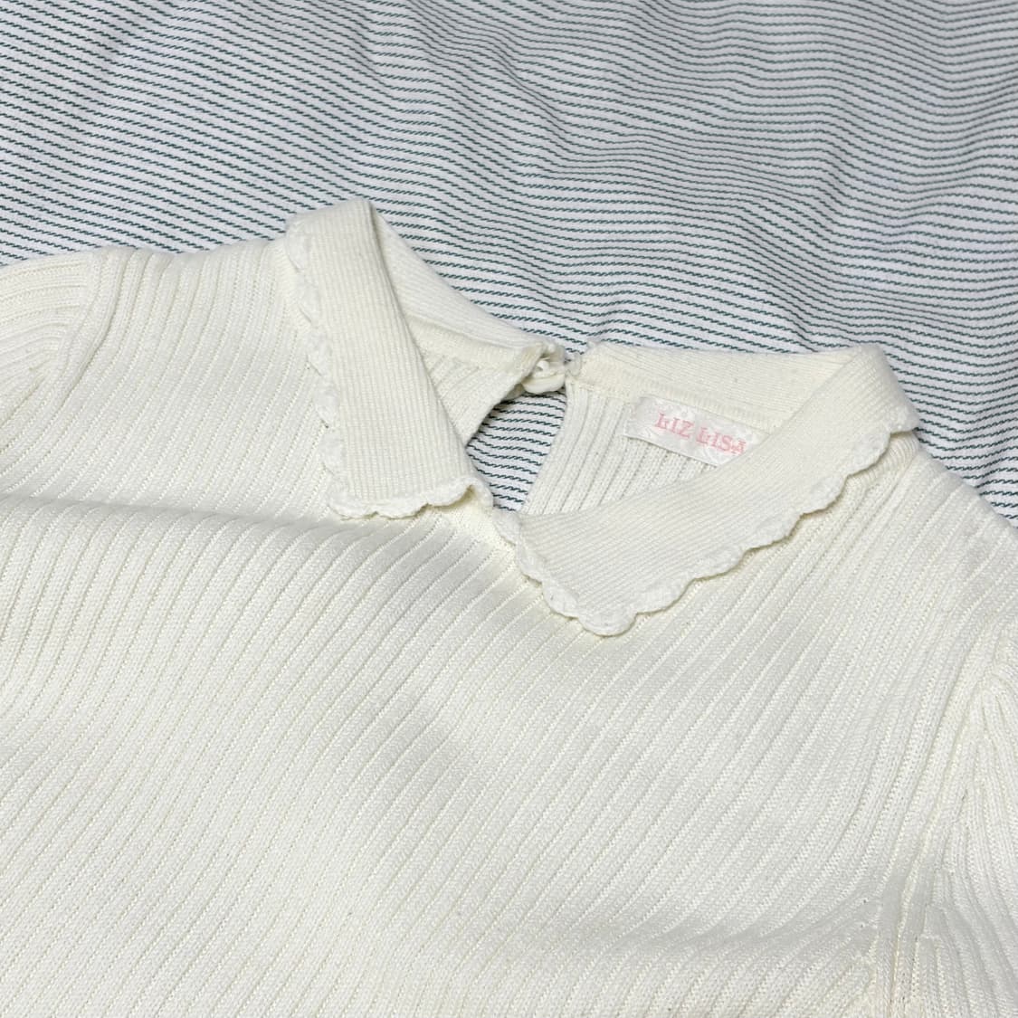 LIZ LISA 리즈리사 아이보리 레이스 프릴 니트 상품이미지2