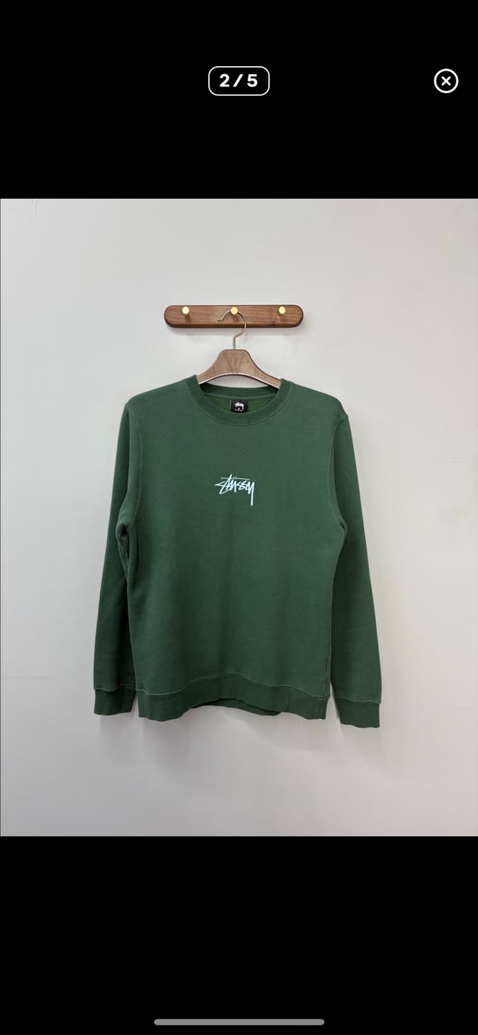 스투시 딥그린 센터스탁 맨투맨 H909 상품이미지2