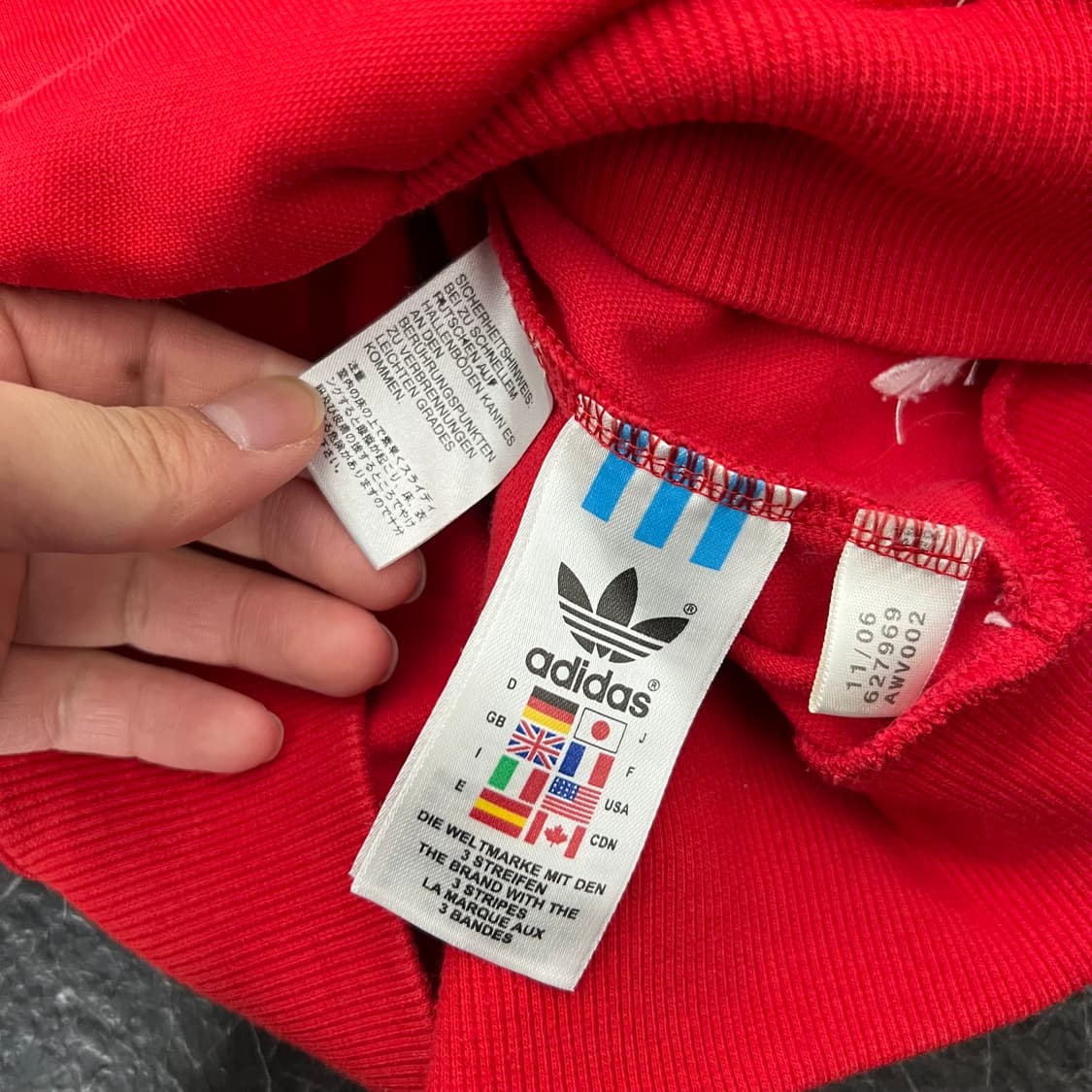 아디다스 레드삼선 제임스헌트 트랙탑 져지자켓 상품이미지5