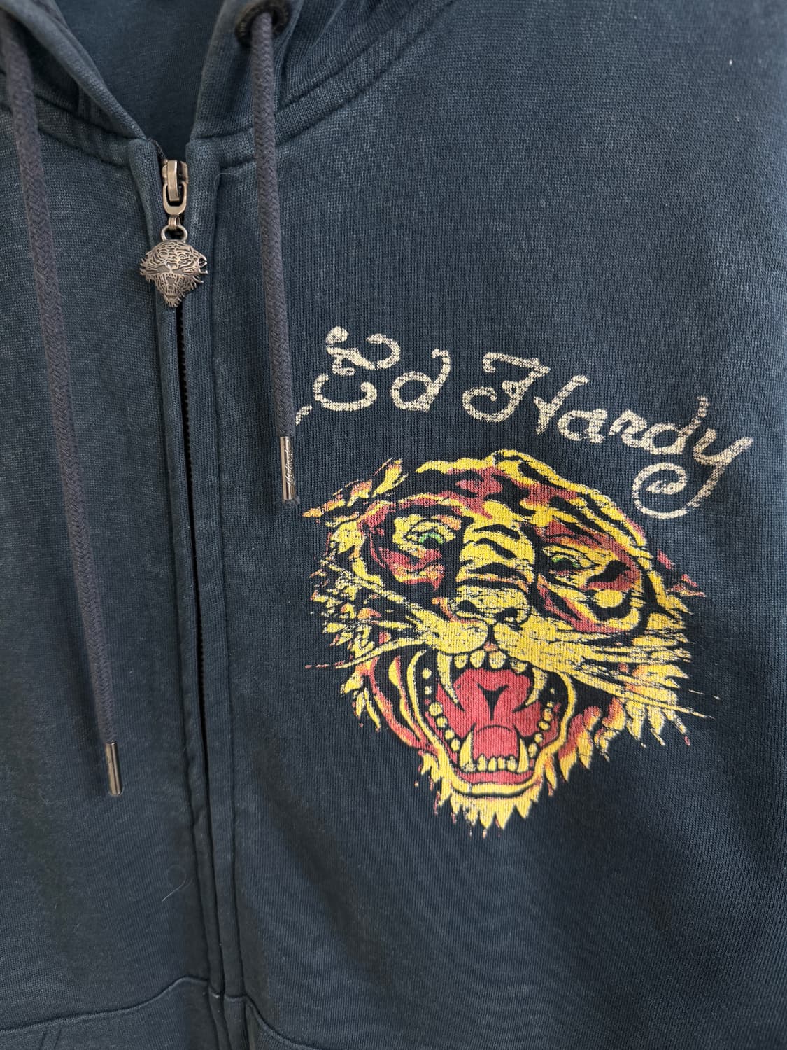에드 하디 오리엔탈 호랑이 프린팅 그런지 후드집업 상품이미지4