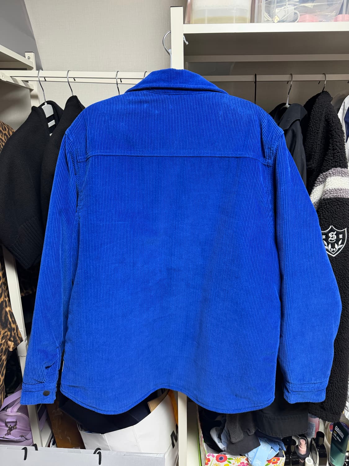 스투시 코드 퀼티드 오버셔츠 로얄 블루 M 사이즈 상품이미지2