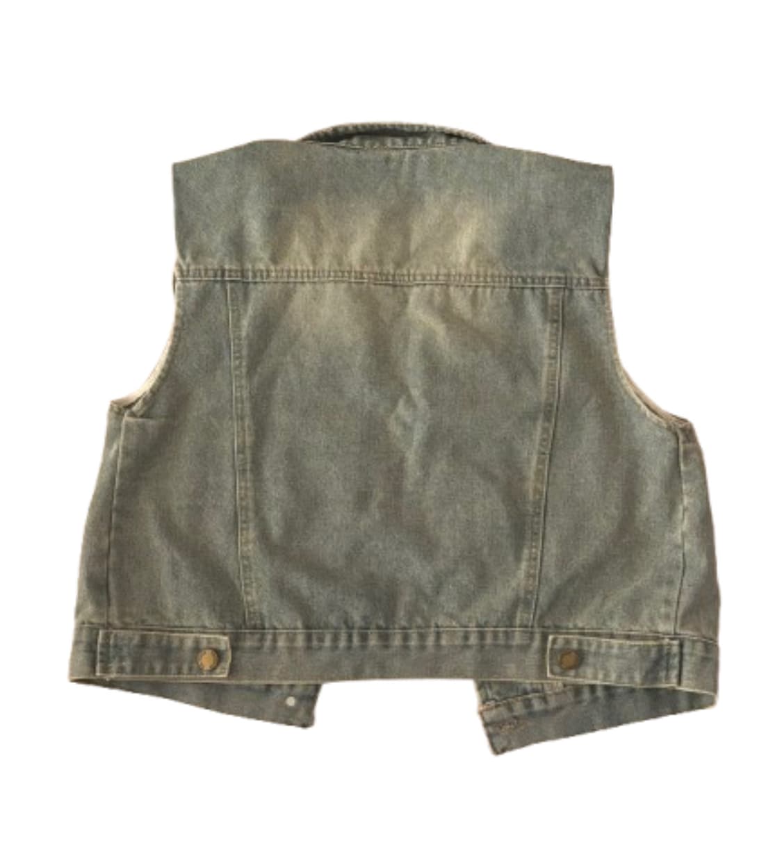 빈티지 버튼 데님 청자켓 조끼 베스트 상품이미지2