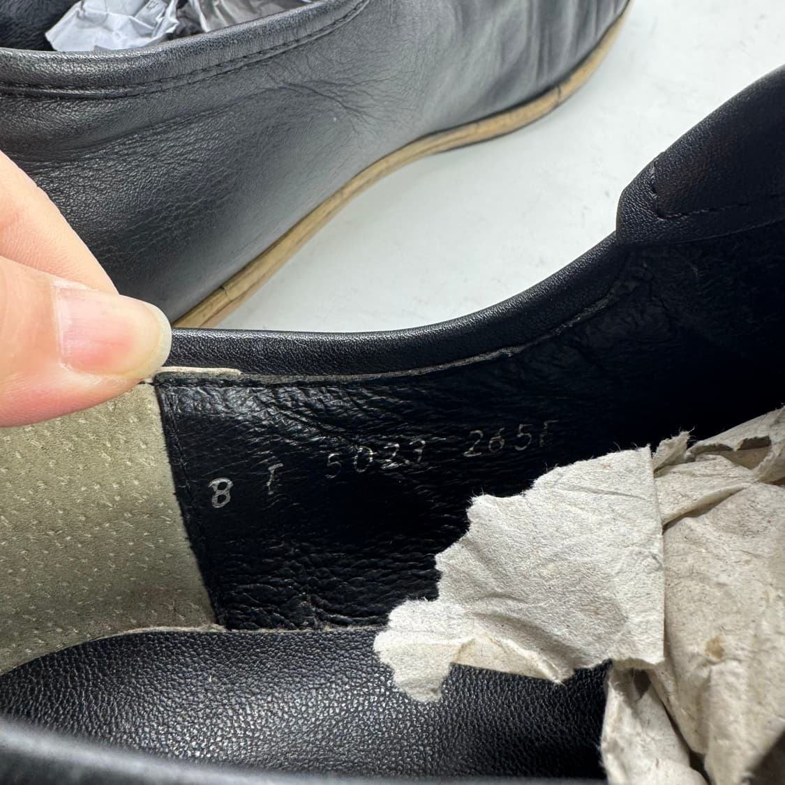 265) GUCCI 구찌 블랙 레더 스니커즈 상품이미지9