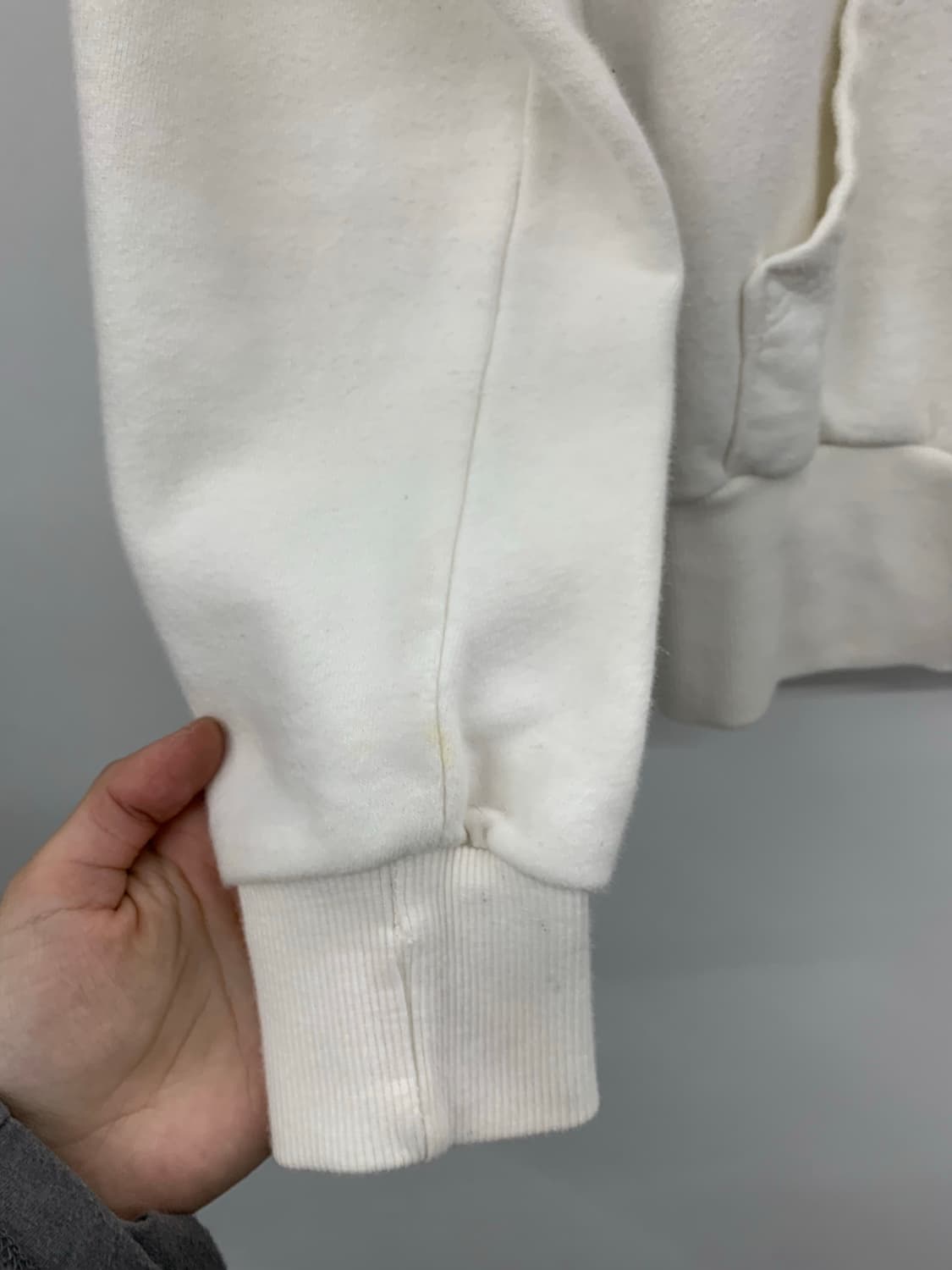 화이트 슬림핏 프린팅 후드집업 상품이미지6