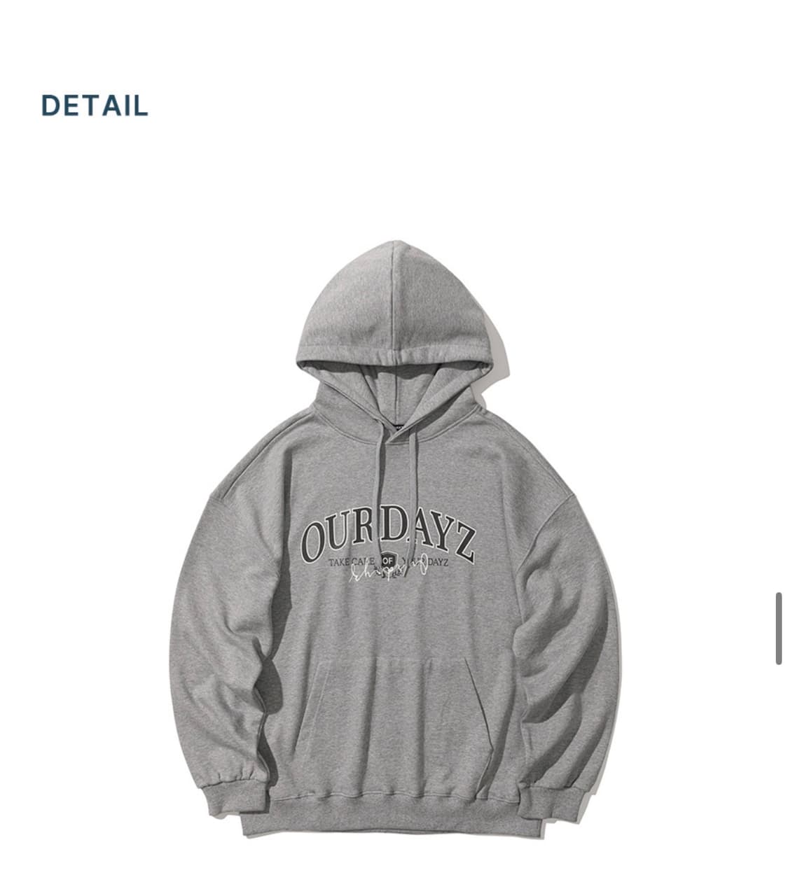 (XL) 아워데이즈 ODZ 아치 로고 후드티 [MELANGE GREY] 상품이미지6