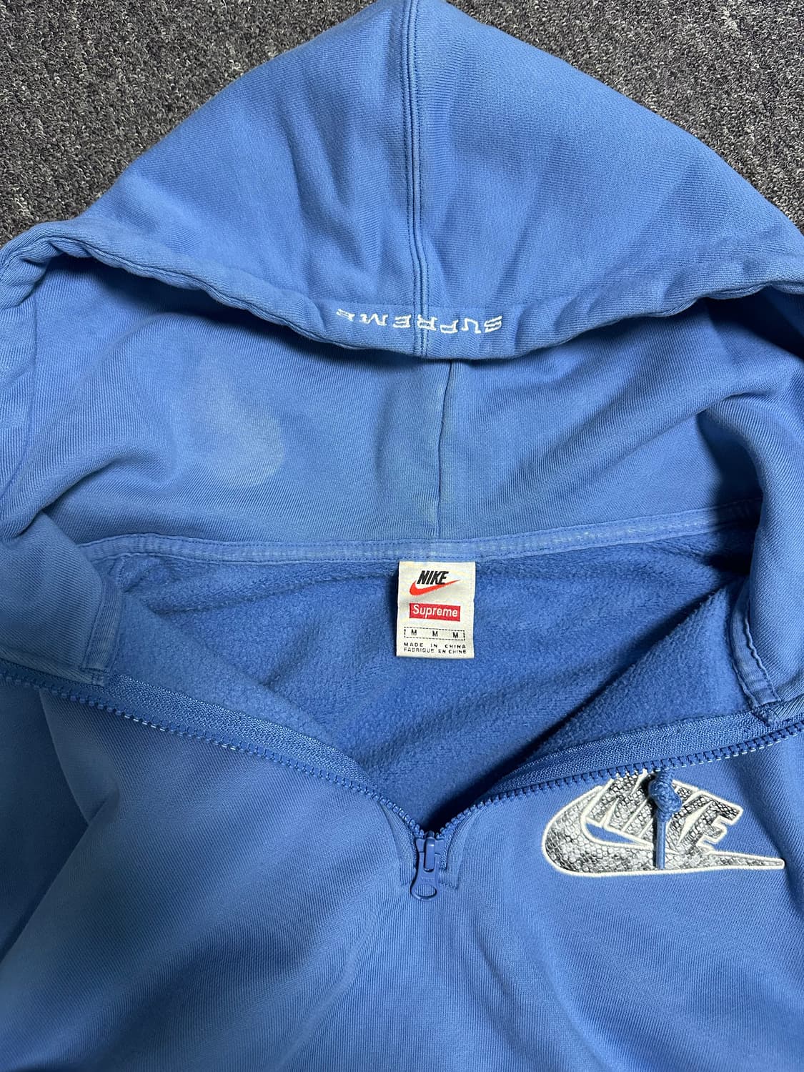 21ss 슈프림x나이키 하프 집 후드 상품이미지5