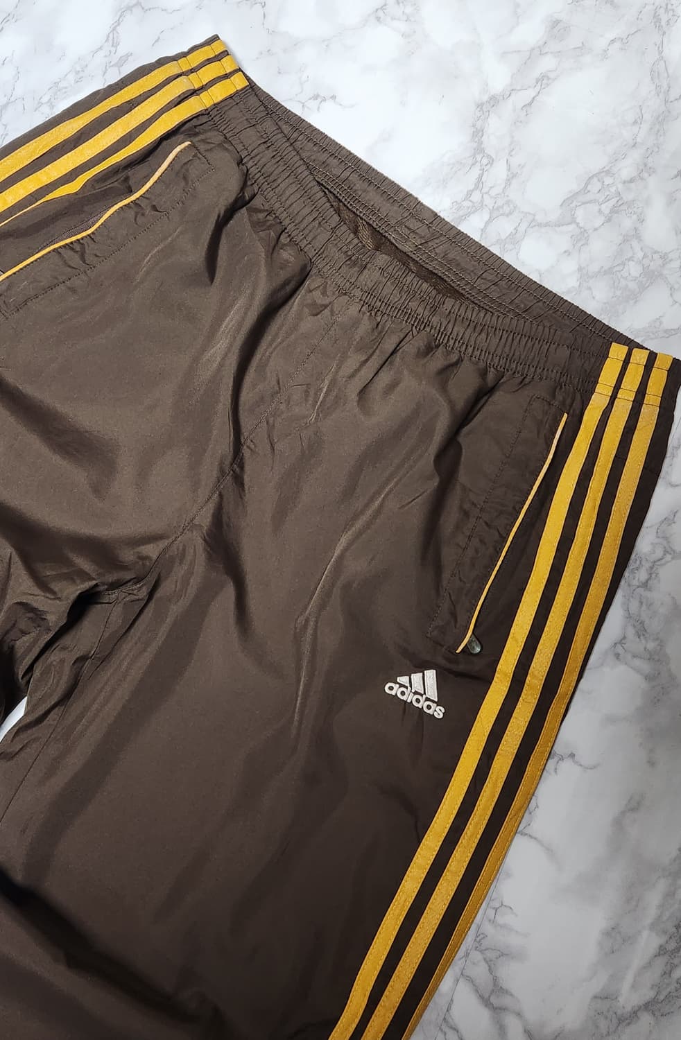 아디다스 삼선 브라운 트랙팬츠 바람막이 바지 상품이미지3