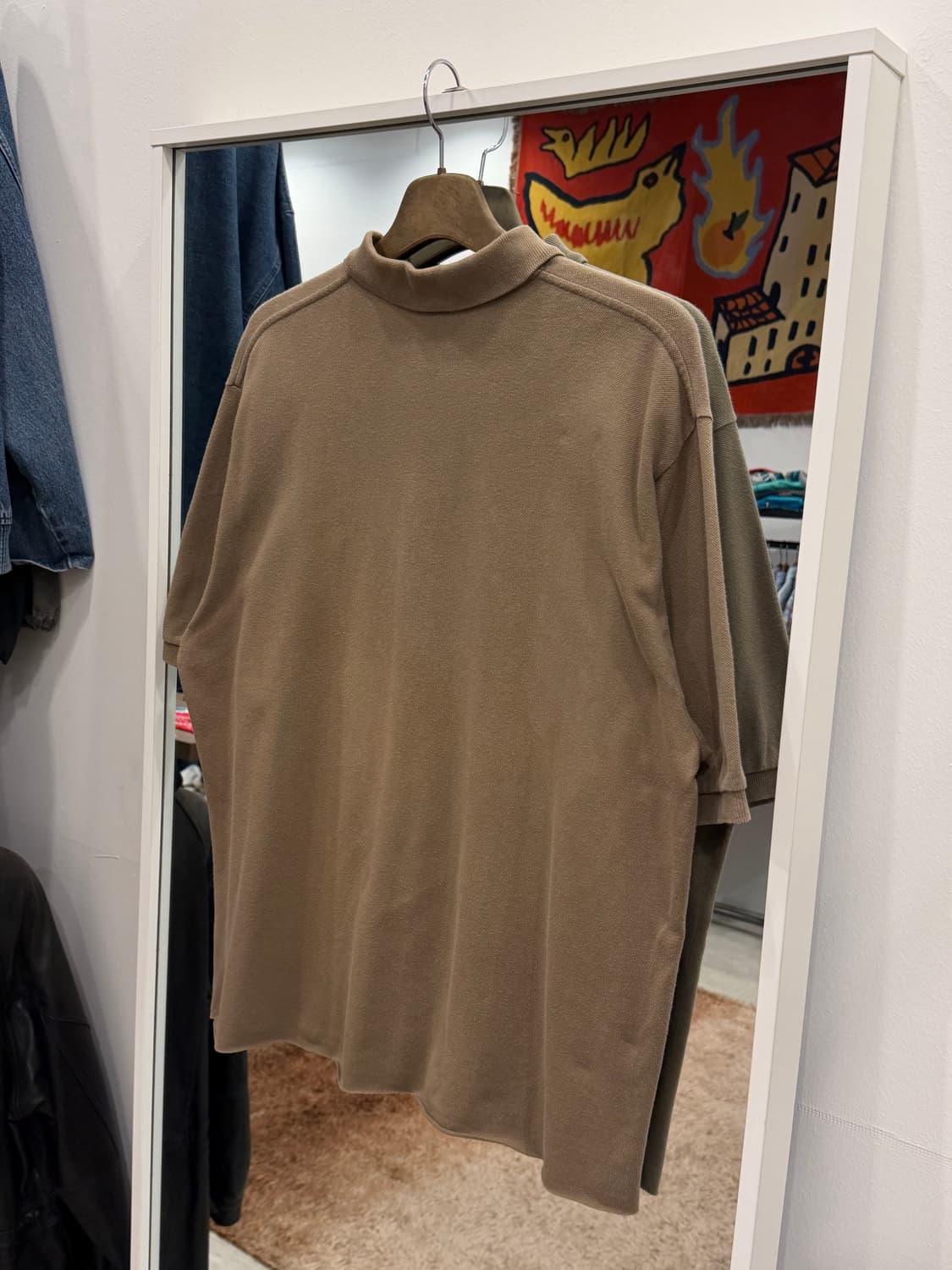 90s Polo RL 폴로 랄프로렌 컷오프 pk 반팔 티셔츠 Olive 상품이미지5