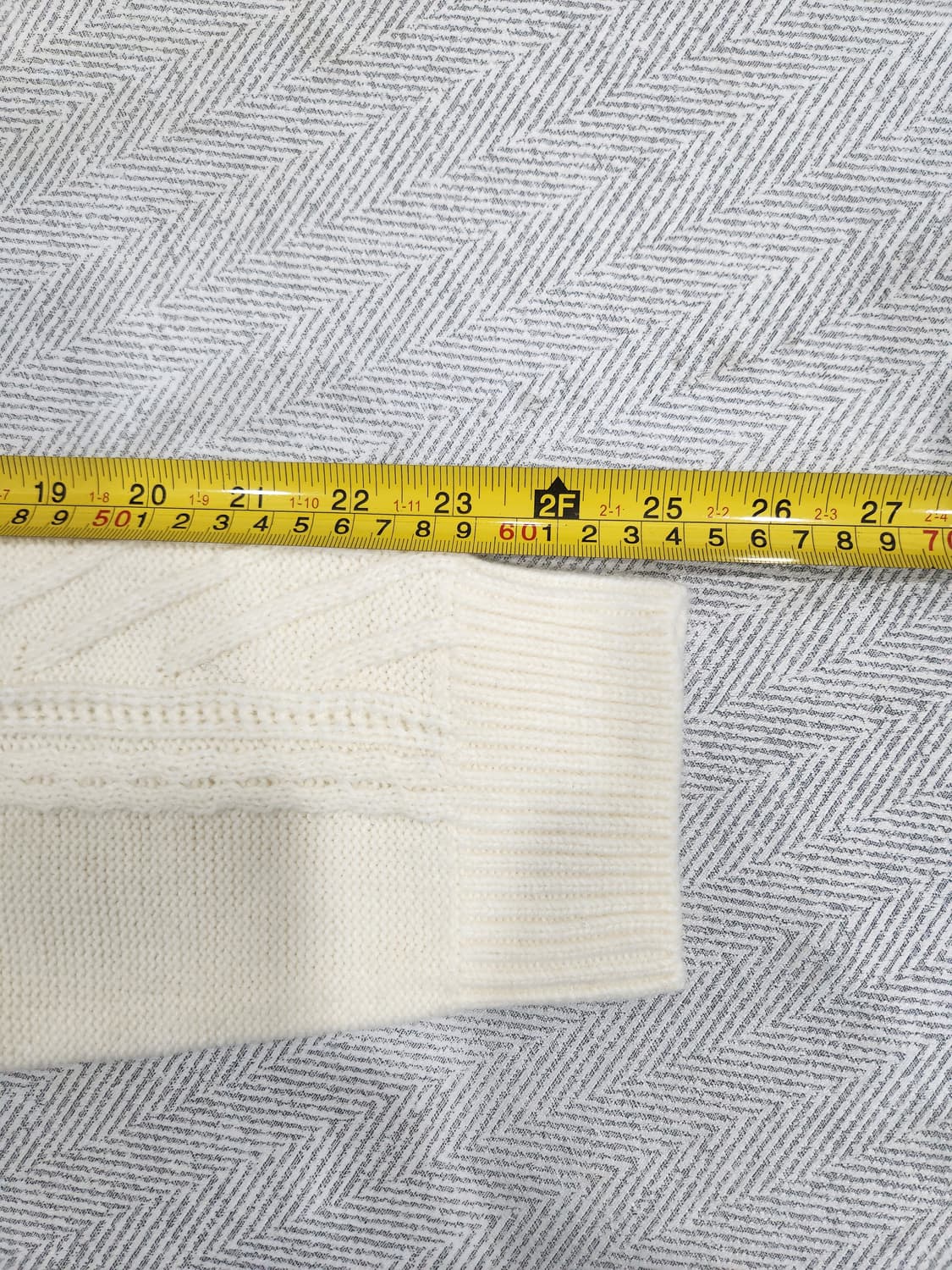 장 미셸 바스키아 크림색 케이블 니트 스웨터 남성 105사이즈 상품이미지8