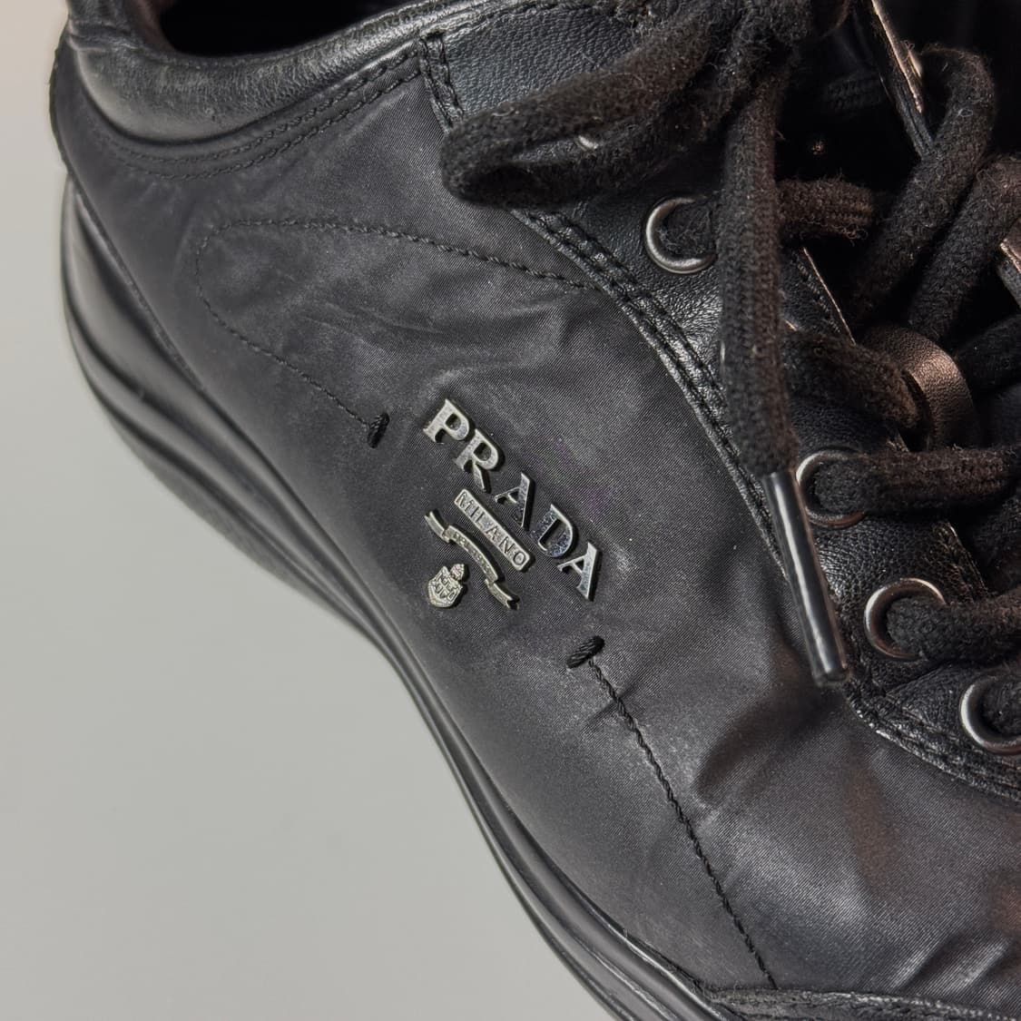 PRADA 프라다 나일론 레더 스니커즈 상품이미지3