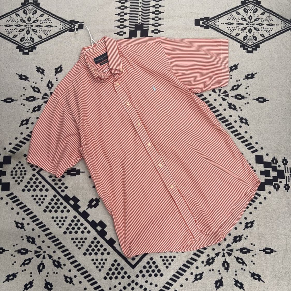 폴로 랄프로렌 커스텀핏 스트라이프 반팔 셔츠 M P00061 상품이미지1