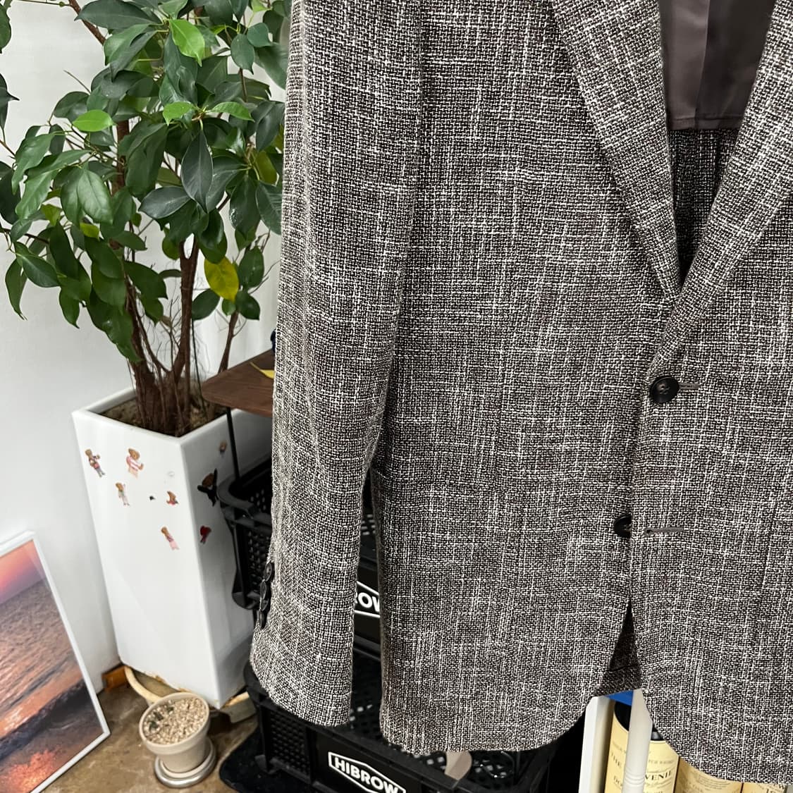 수트서플라이 코튼/린넨 블렌드 블레이져 46 상품이미지3