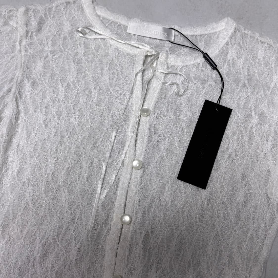 쓰리타임즈 다이애나 로맨틱 화이트 가디건 구버전 상품이미지3