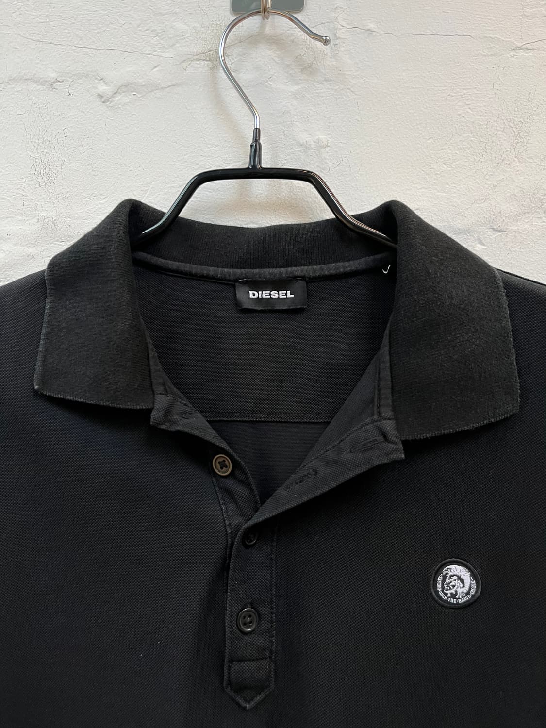 Diesel 블랙 반팔 카라티 M 상품이미지2