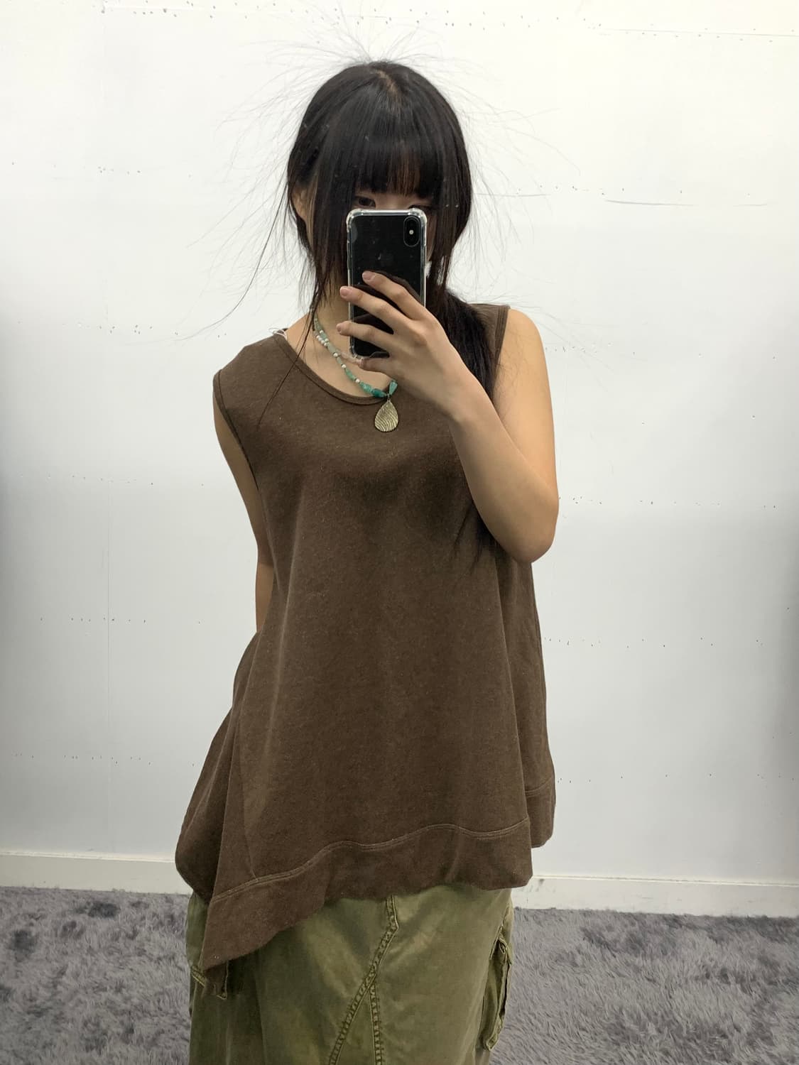 Keiko kishi 글리터 사선 슬리브 상품이미지1